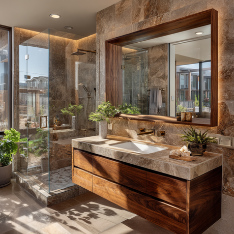 Echra Modern Japandi Handcrafted Solid Wood Mirror Frame - Timberustic Mirror