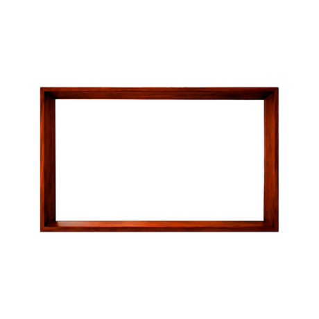 Echra Modern Japandi Handcrafted Solid Wood Mirror Frame Mahogany - Timberustic Mirror