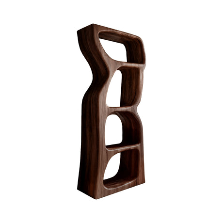 Echra Organic Modern Sculpted Solid Wood Sculptural Shelf