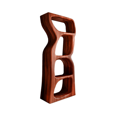 Echra Organic Modern Sculpted Solid Wood Sculptural Shelf