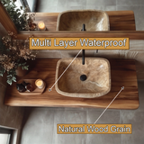 Echra Rustic Handcrafted Solid Wood Floating Bathroom Vanity Slab - Timberustic Floating Bathroom Vanity