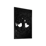 Eirwyn Solid Wood Sculpted Wall Art Black - Timberustic Wall Art