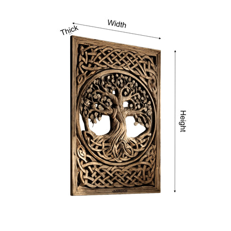 Eirwyn Solid Wood Sculpted Wall Art - Timberustic Wall Art