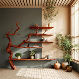Elara Organic Modern Solid Wood Tree Bookshelf