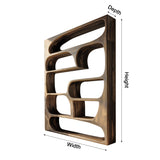Elara Sculptural Organic Solid Wood Bookshelf