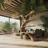 Elara Treeform Solid Wood Bookshelf