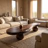 Elaric Live Edge Solid Wood Coffee Table Dark Walnut - Timberustic Coffee Table