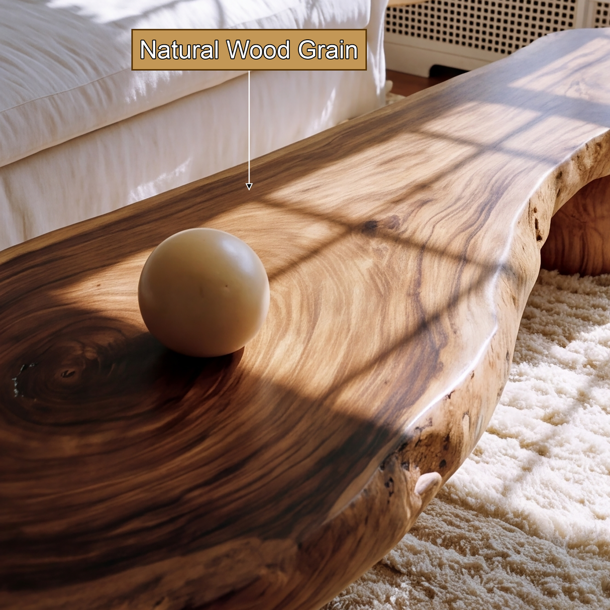 Elaric Live Edge Solid Wood Coffee Table - Timberustic Coffee Table