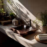 Elarin Bloom Handcrafted Solid Wood Vessel Sink