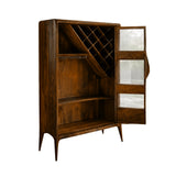 Elarion Handcrafted Solid Wood Bar Cabinet