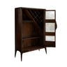 Elarion Handcrafted Solid Wood Bar Cabinet Dark Walnut - Timberustic Bar Cabinet