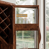 Elarion Handcrafted Solid Wood Bar Cabinet