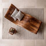 Elarion Handcrafted Solid Wood Chaise Lounge
