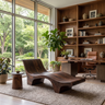 Elarion Handcrafted Solid Wood Chaise Lounge