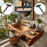Elarion Live Edge Solid Wood Floating Bathroom Vanity with Integrated Sink SPA572004 - Timberustic Floating Bathroom Vanity with Integrated Sink