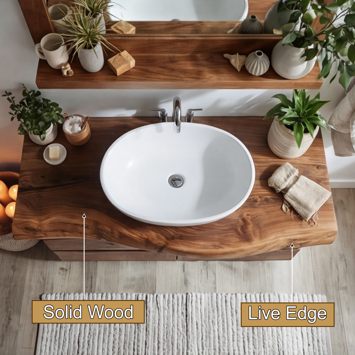 Elarion Ridge Solid Wood Bathroom Vanity with Drawers - Timberustic Freestanding Bathroom Vanity with Drawers