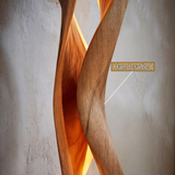 Elarion Sculpted Helix Integrated LED Wood Floor Lamp - Timberustic Floor Lamp