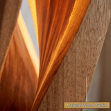 Elarion Sculpted Helix Integrated LED Wood Floor Lamp - Timberustic Floor Lamp