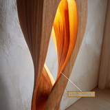 Elarion Sculpted Helix Integrated LED Wood Floor Lamp - Timberustic Floor Lamp