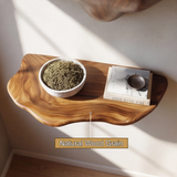 Elarion Sculpted Solid Wood Mushroom Floating Shelf - Timberustic Floating Shelf