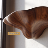 Elarion Sculpted Solid Wood Mushroom Floating Shelf - Timberustic Floating Shelf