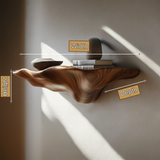 Elarion Sculpted Solid Wood Mushroom Floating Shelf - Timberustic Floating Shelf