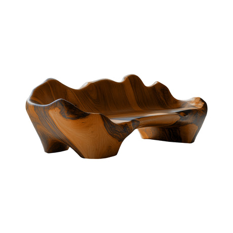 Elarion Sculpted Solid Wood Sofa Brown - Timberustic Sofa