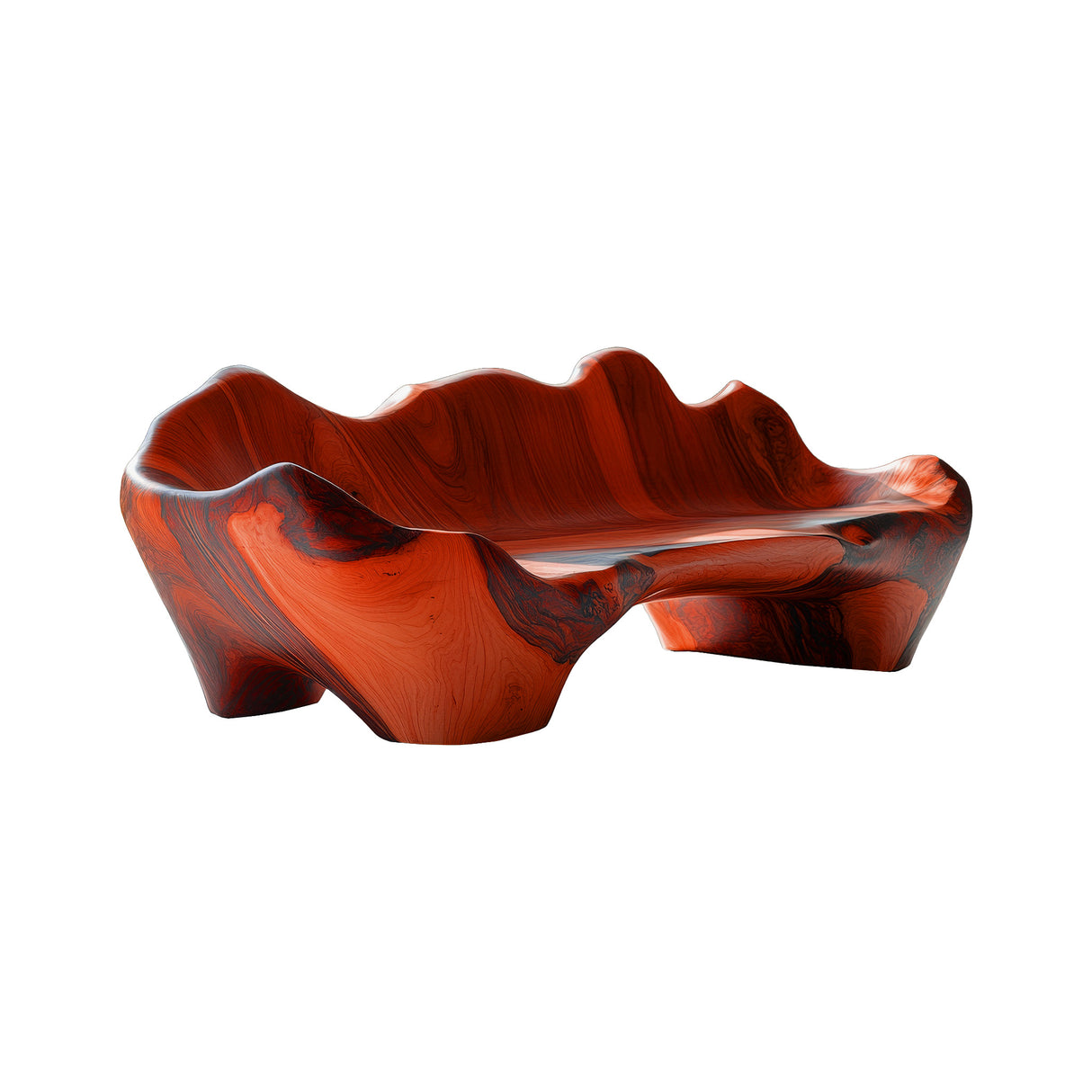Elarion Sculpted Solid Wood Sofa Mahogany - Timberustic Sofa