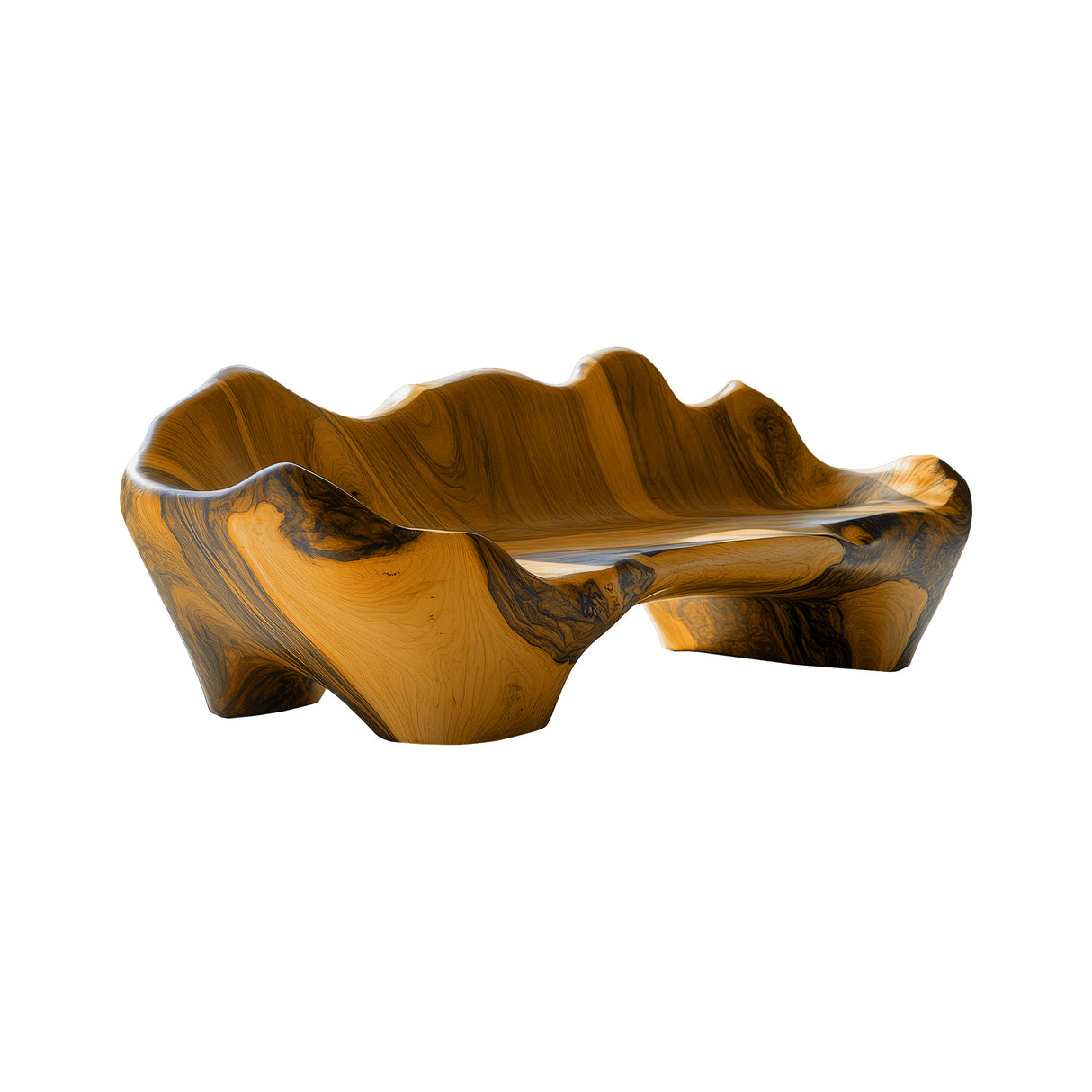 Elarion Sculpted Solid Wood Sofa Teak - Timberustic Sofa