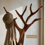 Elarion Sculpted Solid Wood Tree Coat Rack - Timberustic Tree Coat Rack