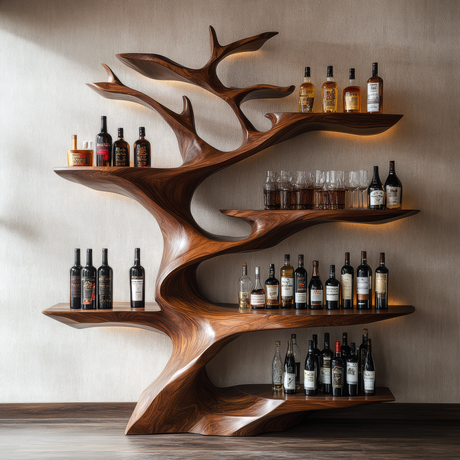 Elarion Sculptural Tree Wine Rack - Timberustic Tree Wine Rack