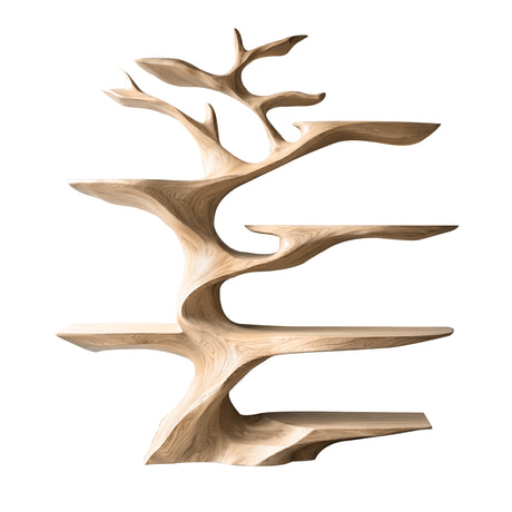 Elarion Sculptural Tree Wine Rack Natural Oak - Timberustic Tree Wine Rack