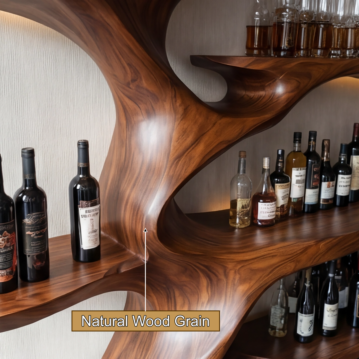 Elarion Sculptural Tree Wine Rack - Timberustic Tree Wine Rack