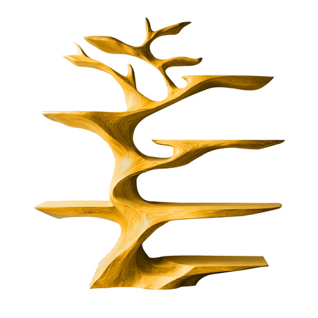 Elarion Sculptural Tree Wine Rack Teak - Timberustic Tree Wine Rack
