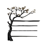 Elaris Branch Solid Wood Tree Bookshelf Black - Timberustic Tree Bookshelf