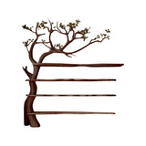 Elaris Branch Solid Wood Tree Bookshelf Dark Walnut - Timberustic Tree Bookshelf