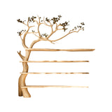 Elaris Branch Solid Wood Tree Bookshelf Natural Oak - Timberustic Tree Bookshelf