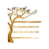 Elaris Branch Solid Wood Tree Bookshelf Teak - Timberustic Tree Bookshelf