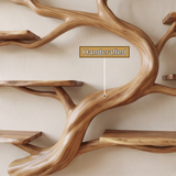 Elaris Handcrafted Solid Wood Floating Tree Bookshelf