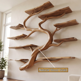 Elaris Handcrafted Solid Wood Floating Tree Bookshelf
