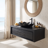Elaris Handcrafted Solid Wood Flower Vessel Sink