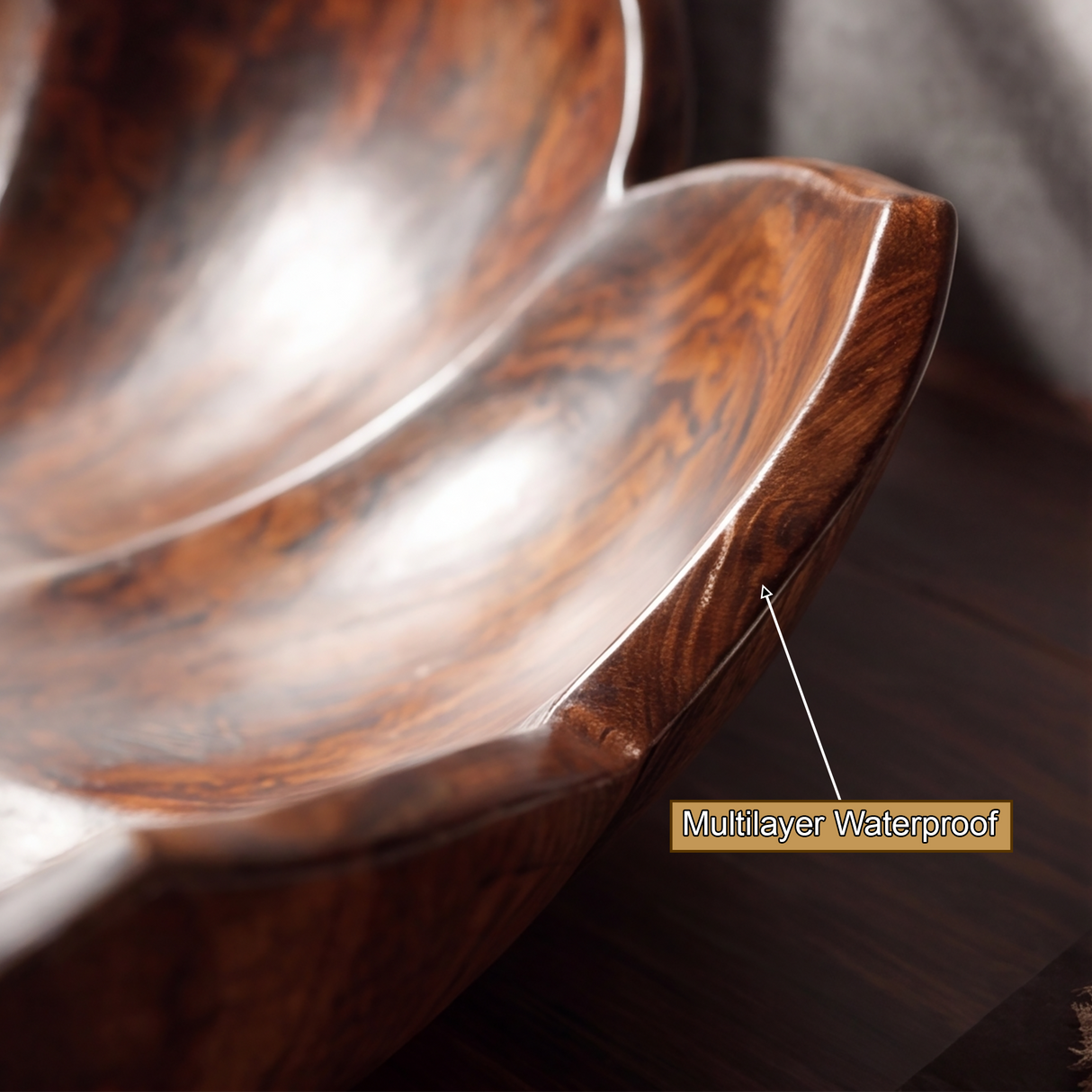 Elaris Handcrafted Solid Wood Flower Vessel Sink