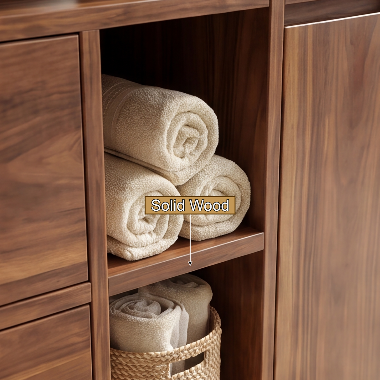 Elaris Handcrafted Solid Wood Freestanding Bathroom Vanity with Drawers - Timberustic Freestanding Bathroom Vanity with Drawers