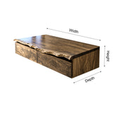 Elaris Live Edge Solid Wood Floating Bathroom Vanity with Drawers - Timberustic Floating Bathroom Vanity With Drawers