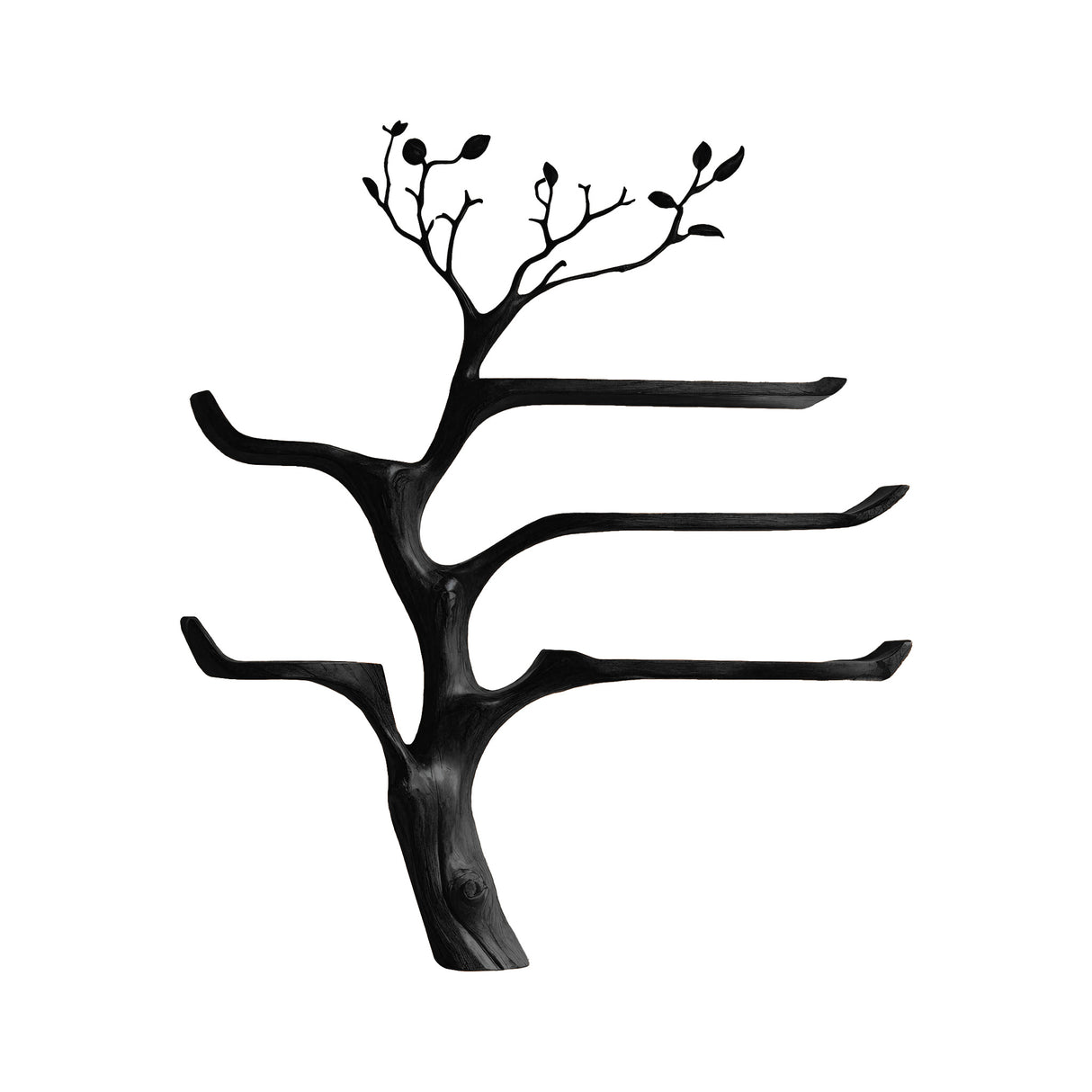 Elaris Live Edge Solid Wood Kitchen Shelf Black - Timberustic Kitchen Shelf