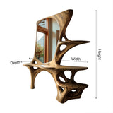 Elaris Sculpted Solid Wood Cosmetic Table - Timberustic Cosmetic Table