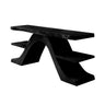 Elaris Sculpted Solid Wood Freestanding Bathroom Vanity with Shelves Black - Timberustic Freestanding Bathroom Vanity with Shelves