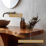Elaris Sculpted Solid Wood Freestanding Bathroom Vanity with Shelves - Timberustic Freestanding Bathroom Vanity with Shelves