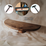 Elaris Sculpted Solid Wood Mushroom Floating Shelf SPA325345 - Timberustic Floating Shelf