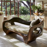 Elaris Sculpted Solid Wood Sofa - Timberustic Sofa